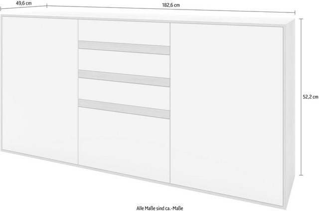GWINNER Sideboard »CALEA«, mit Akzentstreifen, Breite 182,6 cm-Sideboards-Inspirationen