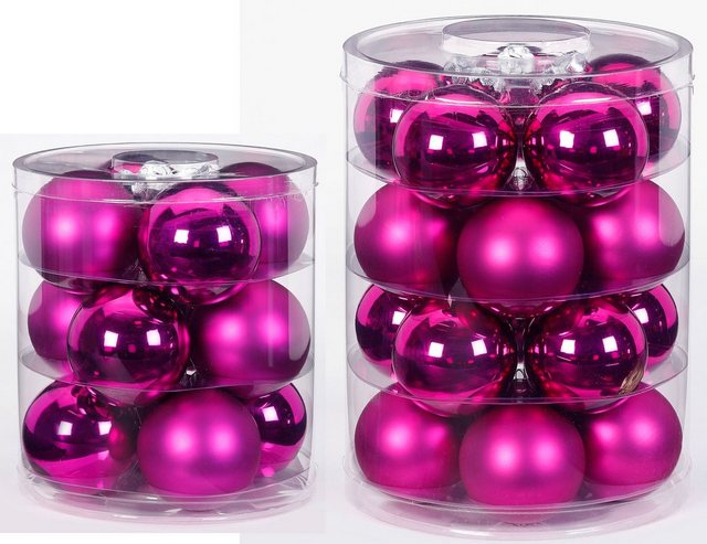 MAGIC by Inge Weihnachtsbaumkugel »Paradise Purple« (32 Stück), hochwertiger Echtglas-Weihnachtsschmuck, Ø 6 cm und Ø 8 cm-Weihnachtskugeln-Inspirationen