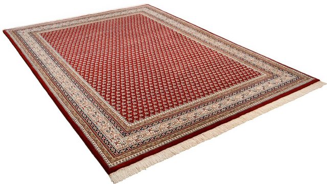 Orientteppich »Abbas Meraj Mir«, THEKO, rechteckig, Höhe 12 mm, reine Wolle, handgeknüpft, mit Fransen, Wohnzimmer-Teppiche-Inspirationen