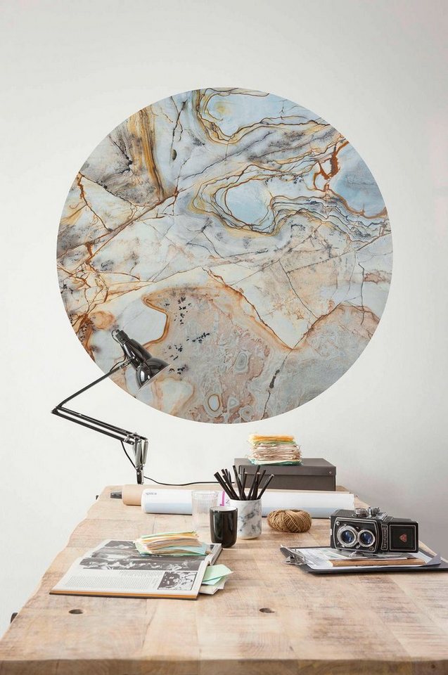 Komar Vliestapete »Marble Sphere«, glatt, abstrakt, Steinoptik, (1 St)-Tapeten-Ideen für dein Zuhause von Home Trends