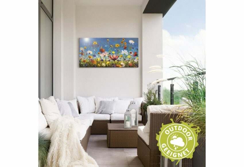 Artland Wandbild »Wildblumenwiese blauer Himmel«, Blumenwiese (1 Stück), in vielen Größen & Produktarten - Alubild / Outdoorbild für den Außenbereich, Leinwandbild, Poster, Wandaufkleber / Wandtattoo auch für Badezimmer geeignet-Bilder-Ideen für dein Zuhause von Home Trends