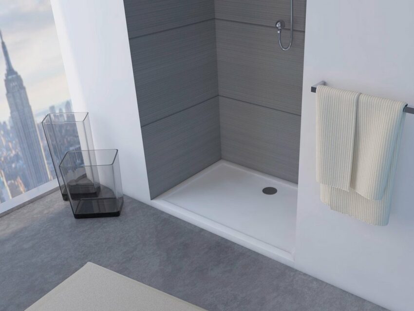 Marwell Rechteckduschwanne, rechteckig, Sanitäracryl, 120 x 80 x 4 cm-Duschwannen-Ideen für dein Zuhause von Home Trends