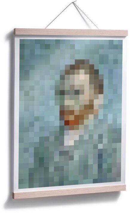 Wall-Art Poster »Pixel Portrait van Gogh Bildnis«, Person (1 Stück), Poster, Wandbild, Bild, Wandposter-Bilder-Ideen für dein Zuhause von Home Trends