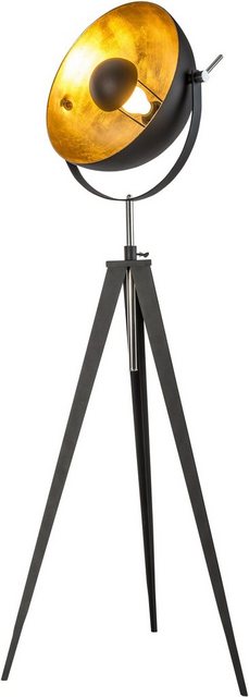 Leonique Stehlampe »Elenoire«, Stehleuchte in Retro Optik, Höhe von 148 bis 168 cm verstellbar, schwarz / goldfarben-Lampen-Inspirationen