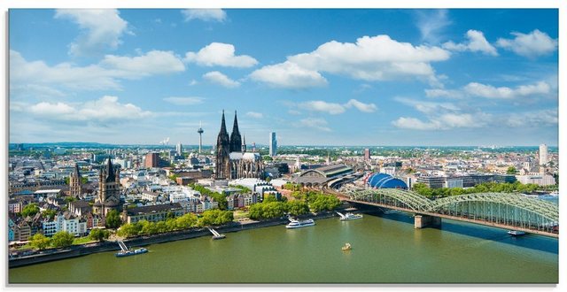Artland Glasbild »Köln Rheinpanorama«, Deutschland (1 Stück)-Bilder-Inspirationen