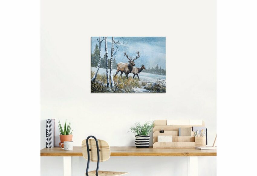 Artland Glasbild »Hirsch Reise IV«, Wildtiere (1 Stück)-Bilder-Ideen für dein Zuhause von Home Trends