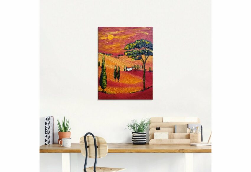 Artland Glasbild »Irgendwo in der Toskana/Toscana«, Sonnenaufgang & -untergang (1 Stück)-Bilder-Ideen für dein Zuhause von Home Trends