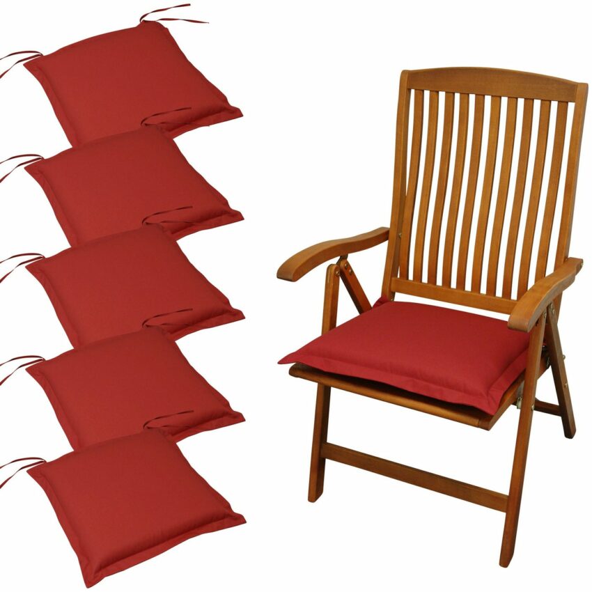 indoba Sitzkissen »Premium«, 6er Set, extra dick - Rot IND-70434-AUSK-6-Kissen-Ideen für dein Zuhause von Home Trends