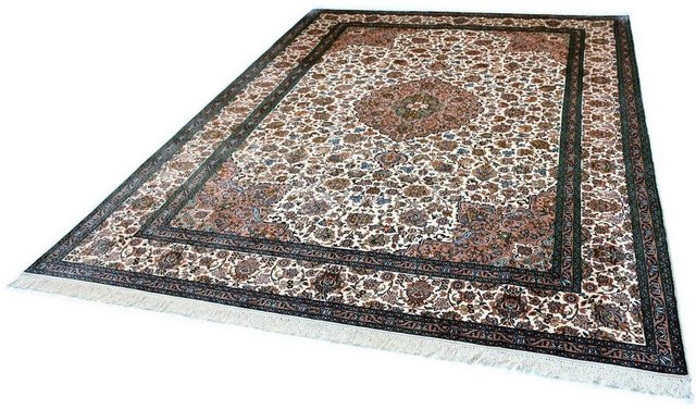 Seidenteppich »Kashan 12520«, Kayoom, rechteckig, Höhe 10 mm, Einzelstück mit Zertifikat, Wohnzimmer-Teppiche-Inspirationen