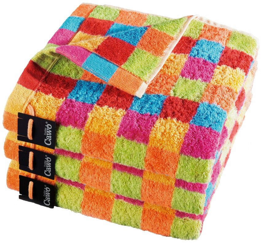 Cawö Saunatuch »Lifestyle Cubes« (1-St), mit bunten Karos-Handtücher-Ideen für dein Zuhause von Home Trends