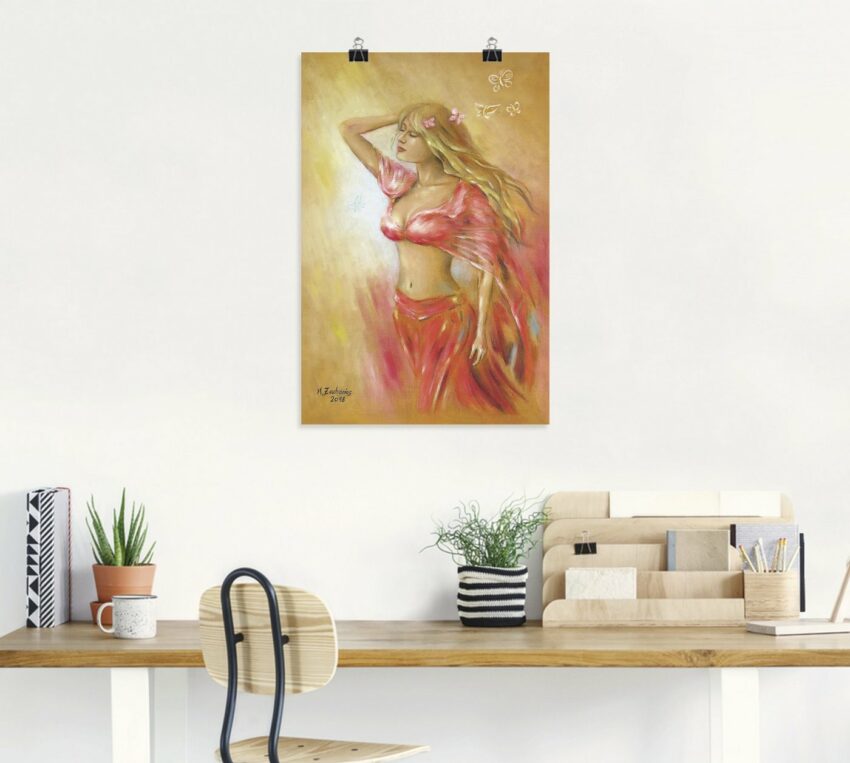 Artland Wandbild »Verführerisches Mädchen im roten Kleid«, Frau (1 Stück), in vielen Größen & Produktarten - Alubild / Outdoorbild für den Außenbereich, Leinwandbild, Poster, Wandaufkleber / Wandtattoo auch für Badezimmer geeignet-Bilder-Ideen für dein Zuhause von Home Trends