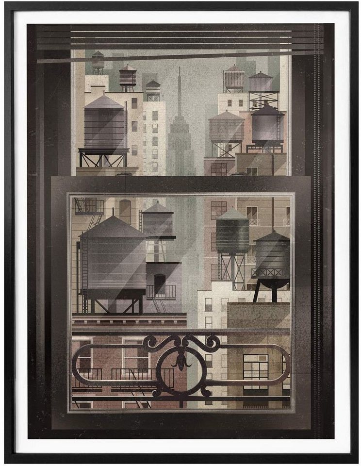 Wall-Art Poster »NYC Watertowers«, New York (1 Stück), Poster, Wandbild, Bild, Wandposter-Bilder-Ideen für dein Zuhause von Home Trends