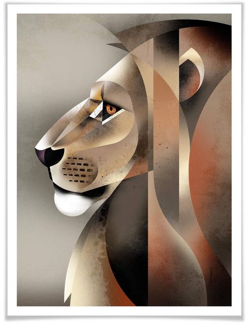Wall-Art Poster »Lion«, Löwen (1 Stück), Poster, Wandbild, Bild, Wandposter-Bilder-Inspirationen