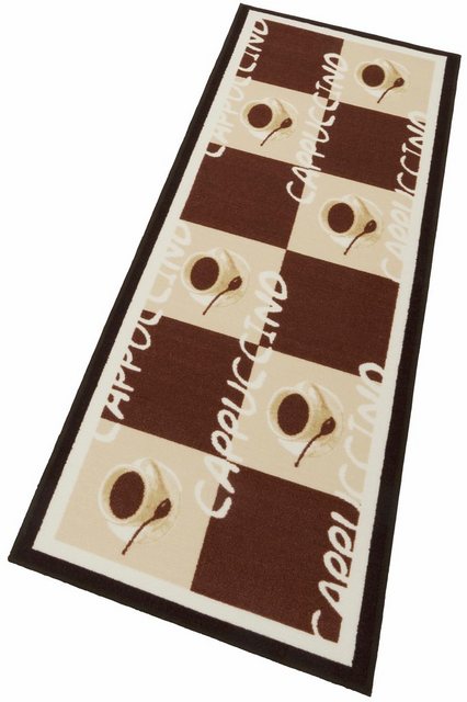 Küchenläufer »Cappuccinio«, Andiamo, rechteckig, Höhe 5 mm, Motiv Kaffee, mit Schriftzug, Küche-Teppiche-Inspirationen