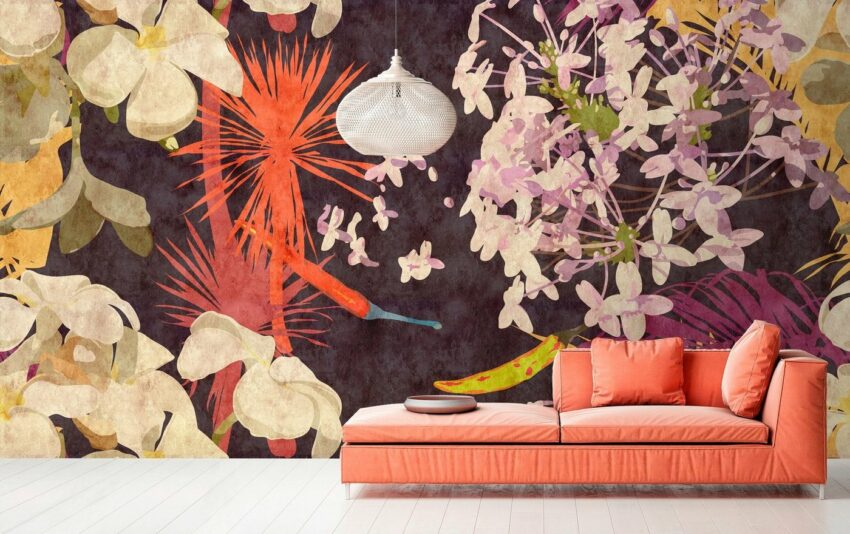 living walls Fototapete »Walls by Patel Vintage Bouquet 1«, glatt, (5 St)-Tapeten-Ideen für dein Zuhause von Home Trends