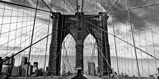 Home affaire Leinwandbild »Peter Knif: Brooklyn Bridge«, 100/50 cm-Bilder-Inspirationen
