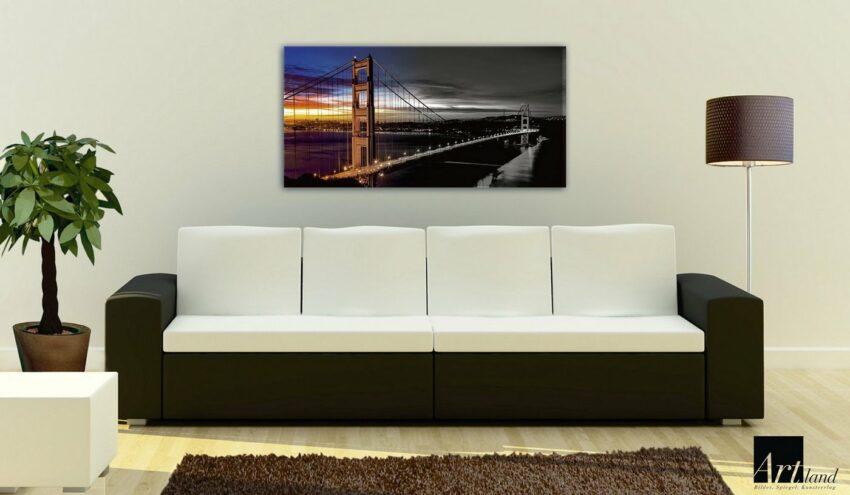Home affaire Leinwandbild »Nithon: The Golden Gate Bridge am frühen Morgen«, 100/50 cm-Bilder-Ideen für dein Zuhause von Home Trends