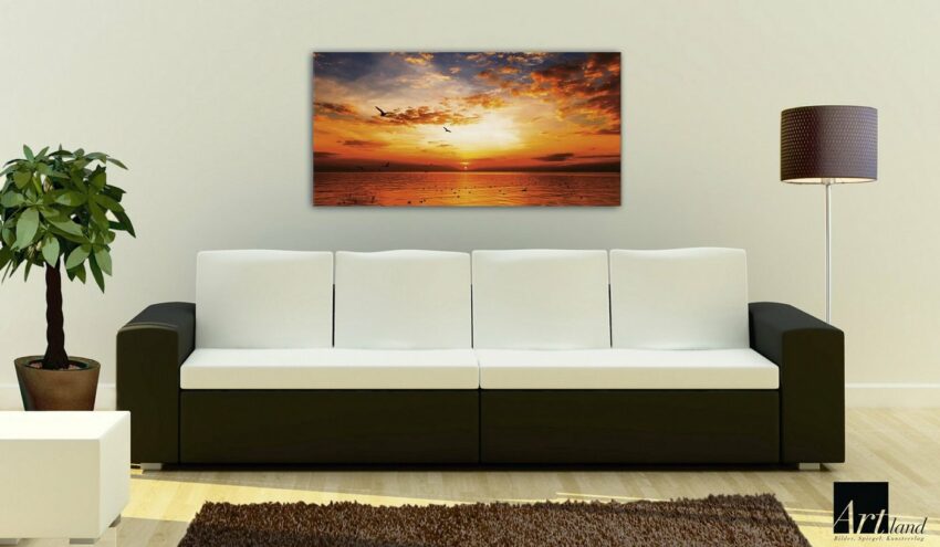 Home affaire Leinwandbild »Songchai W: Sonnenuntergang am Strand mit Himmel«, 100/50 cm-Bilder-Ideen für dein Zuhause von Home Trends