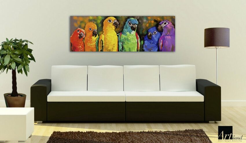 Home affaire Leinwandbild »automatic9751: Papageien«, 120/40 cm-Bilder-Ideen für dein Zuhause von Home Trends