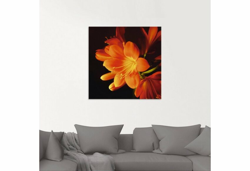 Artland Glasbild »Clivie in leuchtendem Orange«, Blumen (1 Stück)-Bilder-Ideen für dein Zuhause von Home Trends