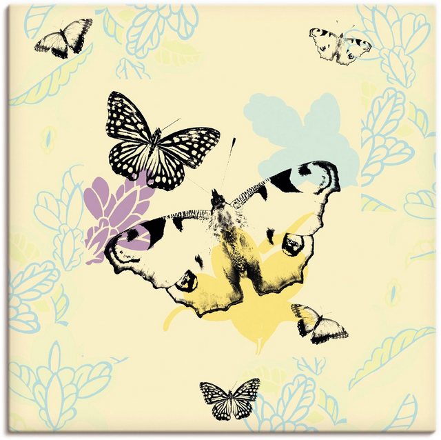 Artland Wandbild »Schmetterlinge in gelb«, Insekten (1 Stück), in vielen Größen & Produktarten - Alubild / Outdoorbild für den Außenbereich, Leinwandbild, Poster, Wandaufkleber / Wandtattoo auch für Badezimmer geeignet-Bilder-Inspirationen
