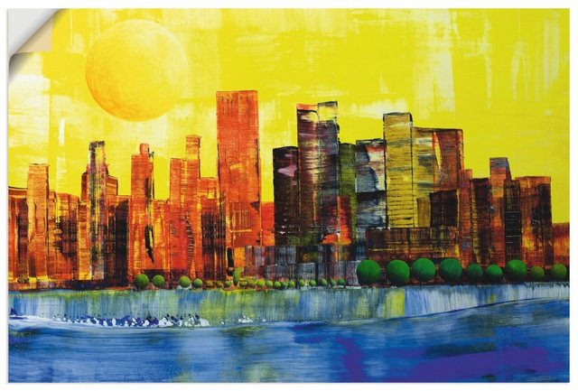 Artland Wandbild »New York Silhouette«, Amerika (1 Stück), in vielen Größen & Produktarten - Alubild / Outdoorbild für den Außenbereich, Leinwandbild, Poster, Wandaufkleber / Wandtattoo auch für Badezimmer geeignet-Bilder-Inspirationen