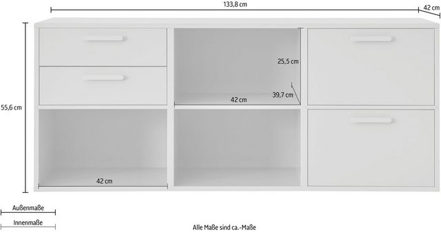 Hammel Furniture Sideboard »Keep by Hammel«, mit 2 Schubladen und 2 Türen, Breite 133,8 cm, flexible Möbelserie in dänischer Handwerkskunst-Sideboards-Inspirationen
