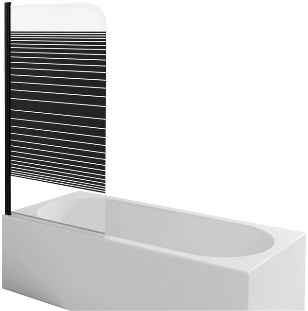 Marwell Badewannenfaltwand »BLACK LINES«, Einscheibensicherheitsglas, (1 tlg), mit Sichtschutz-Badewannenaufsätze-Inspirationen