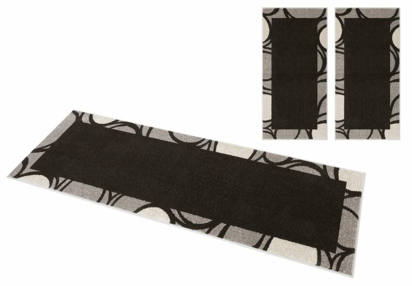 Bettumrandung »Syrakus« HANSE Home, Höhe 8 mm, (3-tlg), Kurzflor, mit Bordüre, Bettvorleger, Läufer-Set für das Schlafzimmer-Teppiche-Ideen für dein Zuhause von Home Trends