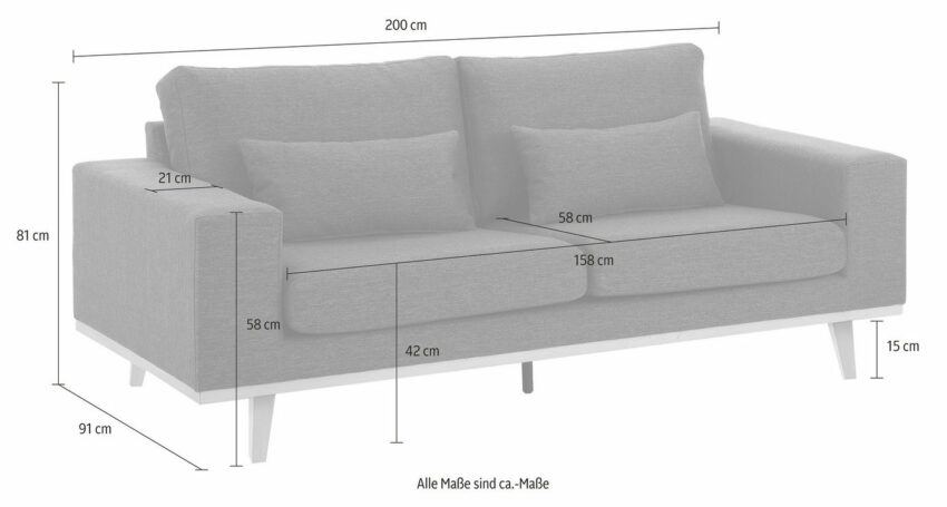 Home affaire 2-Sitzer »Torino«-Sofas-Ideen für dein Zuhause von Home Trends