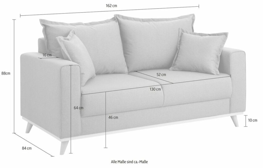 Home affaire 2-Sitzer »Edina«, auch in Baumwollmix-Bezug, im skandinavischem Stol-Sofas-Ideen für dein Zuhause von Home Trends