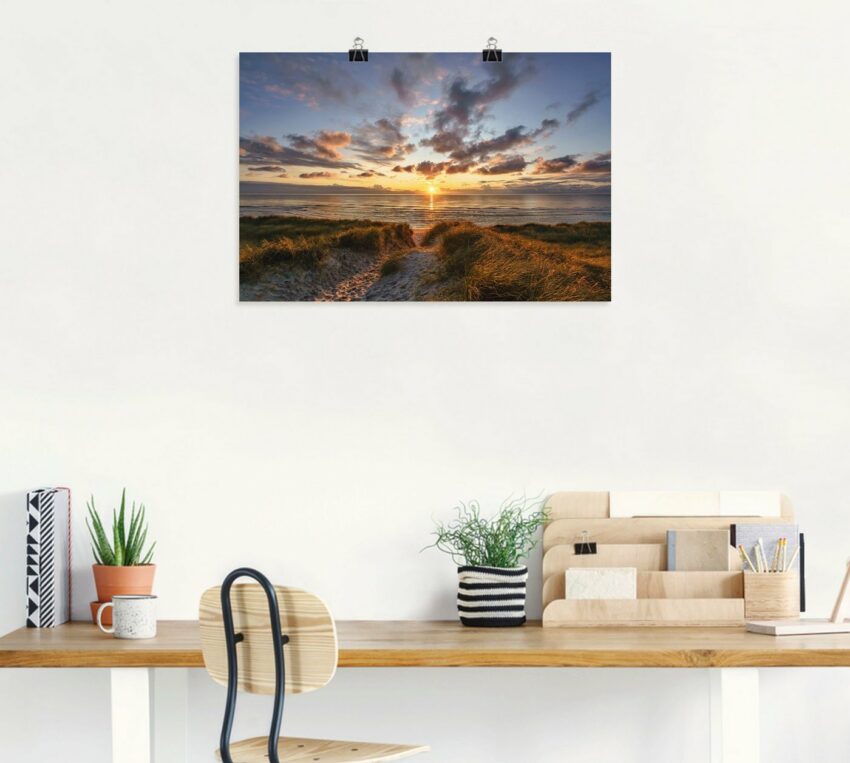 Artland Wandbild »Sonnenuntergang auf Sylt«, Bilder vom Sonnenuntergang & -aufgang (1 Stück), in vielen Größen & Produktarten - Alubild / Outdoorbild für den Außenbereich, Leinwandbild, Poster, Wandaufkleber / Wandtattoo auch für Badezimmer geeignet-Bilder-Ideen für dein Zuhause von Home Trends