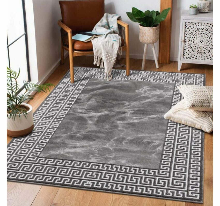 Teppich »Chic«, Carpet City, rechteckig, Höhe 11 mm, Modern Meliert, Mäander/ Bordüre, Wohnzimmer-Teppiche-Ideen für dein Zuhause von Home Trends