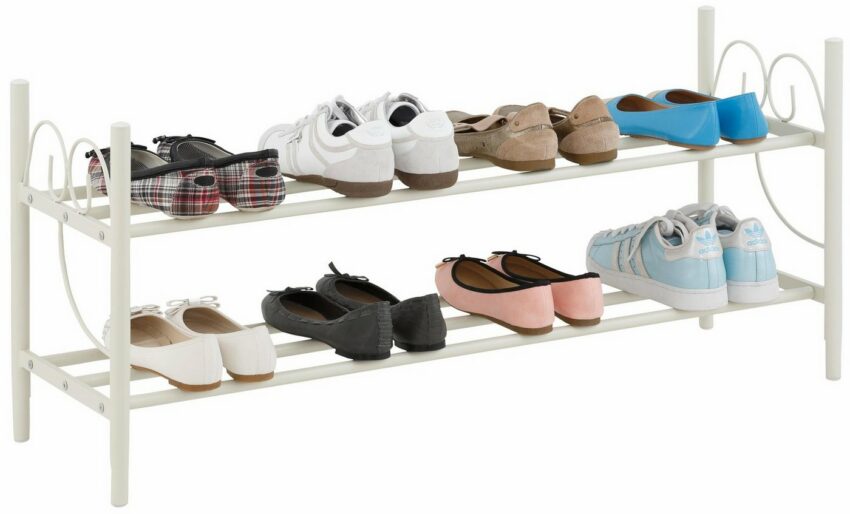 Home affaire Schuhregal »Princess«, aus einem schönen Metallgestell, Platz für 8-10 Paar Schuhe (ohne Absatz) Höhe, 40 cm-Regale-Ideen für dein Zuhause von Home Trends