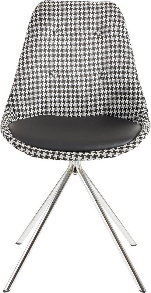 INOSIGN Esszimmerstuhl »Pepita« (Set, 2 Stück), Sitzschale mit Webstoff bezogen, Sitzkissen mit Bezug aus Kunstleder, verchromtes Metallgestell-Stühle-Ideen für dein Zuhause von Home Trends