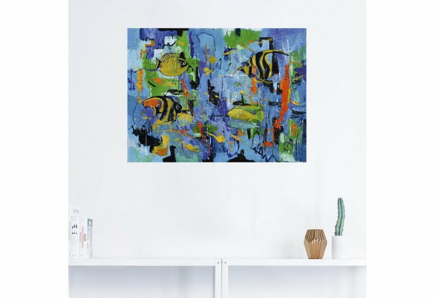 Artland Wandbild »Abstrakt Fische Blau«, Wassertiere (1 Stück), in vielen Größen & Produktarten - Alubild / Outdoorbild für den Außenbereich, Leinwandbild, Poster, Wandaufkleber / Wandtattoo auch für Badezimmer geeignet-Bilder-Ideen für dein Zuhause von Home Trends