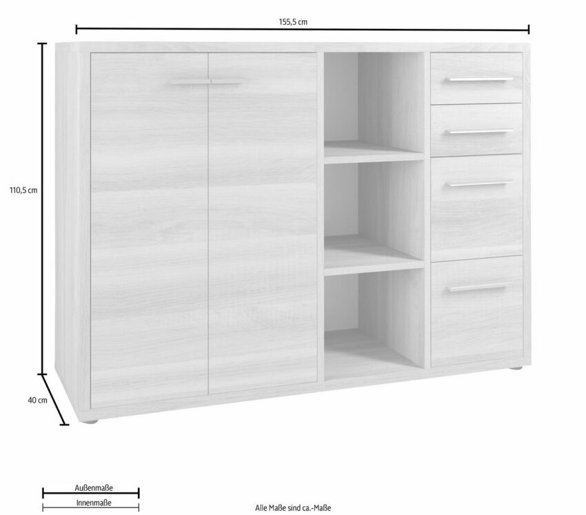 Maja Möbel Sideboard »Set+ 1684«-Sideboards-Ideen für dein Zuhause von Home Trends