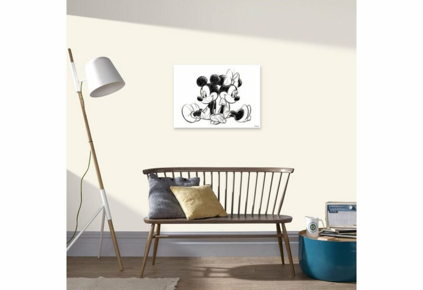 Disney Leinwandbild »Mickey Minnie Sketch Sitting«, (1 Stück)-Bilder-Ideen für dein Zuhause von Home Trends