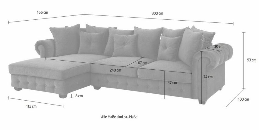 Home affaire Ecksofa »San Pedro«-Sofas-Ideen für dein Zuhause von Home Trends