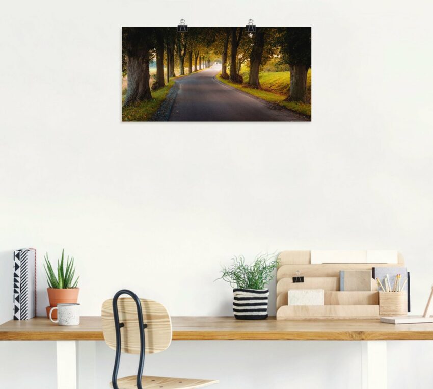 Artland Wandbild »Allee im Herbst«, Wiesen & Baumbilder (1 Stück), in vielen Größen & Produktarten - Alubild / Outdoorbild für den Außenbereich, Leinwandbild, Poster, Wandaufkleber / Wandtattoo auch für Badezimmer geeignet-Bilder-Ideen für dein Zuhause von Home Trends