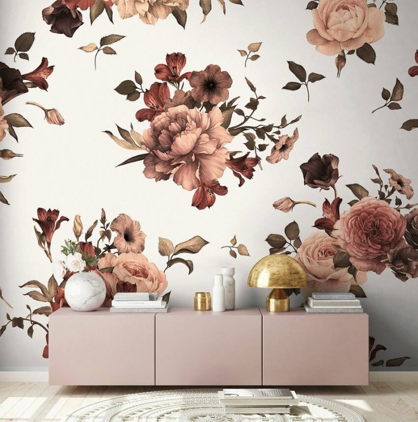 living walls Fototapete »Designwalls Flower Bouquet 2«, glatt, (5 St)-Tapeten-Ideen für dein Zuhause von Home Trends