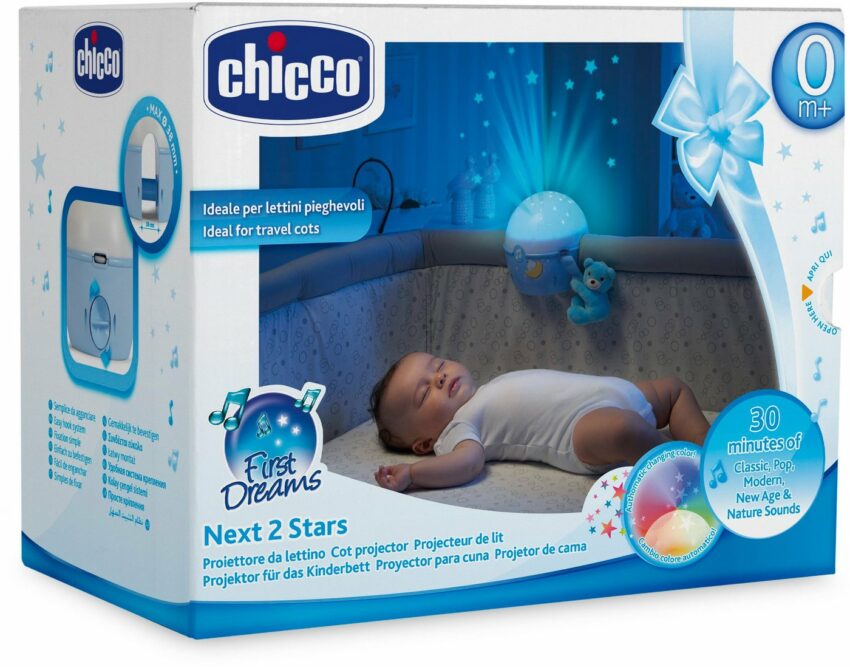 Chicco Nachtlicht »First Dreams Next 2 Stars, Hellblau«, mit Projektor und Soundfunktion-Lampen-Ideen für dein Zuhause von Home Trends