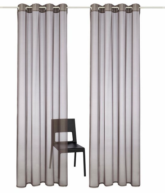 Gardine »Napala-Uni«, my home, Ösen (2 Stück), Vorhang, Fertiggardine, transparent-Gardinen-Inspirationen