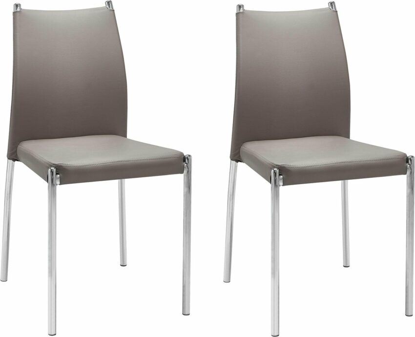 INOSIGN Esszimmerstuhl »Silje« (Set, 2 Stück), (2 oder 4 Stück), Bezug in Kunstleder, verchromtes Metallgestell-Stühle-Ideen für dein Zuhause von Home Trends