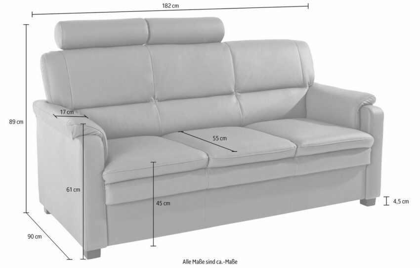 RAUM.ID 3-Sitzer, mit Federkern-Sofas-Ideen für dein Zuhause von Home Trends