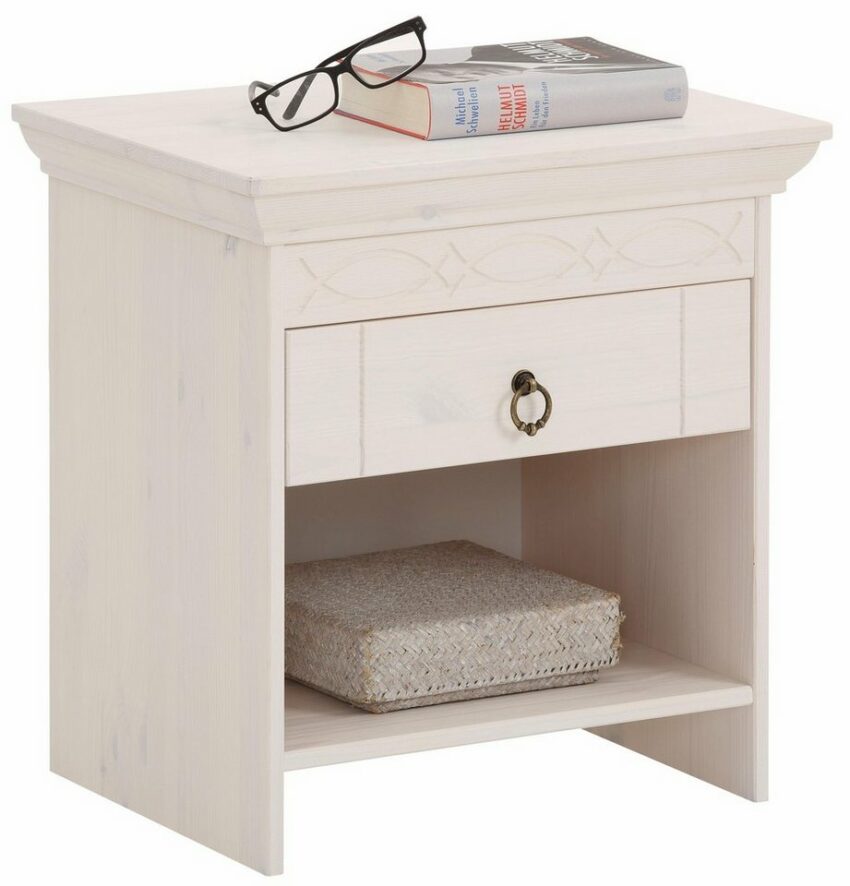 Home affaire Nachtkommode »Indra«, mit dekorativen Fräsungen, Breite: 48 cm-Kommoden-Ideen für dein Zuhause von Home Trends