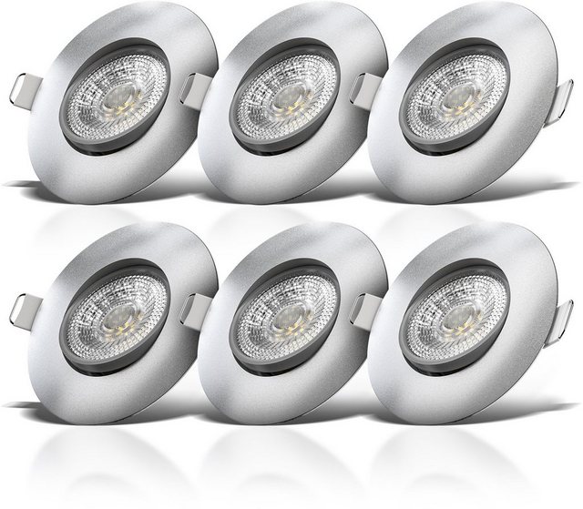B.K.Licht LED Einbauleuchte, 6er Set schwenkbare Einbauleuchten, ultra flach (30mm)-Lampen-Inspirationen