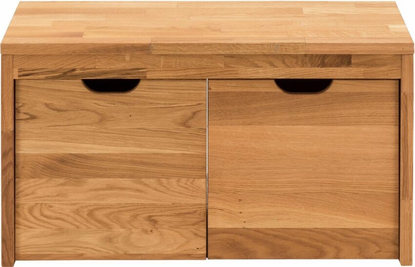 Home affaire Schuhbank »Dura«, aus massivem Wildeichenholz, mit eingefrästen Griffmulden, Breite 82 cm-Sitzbänke-Ideen für dein Zuhause von Home Trends