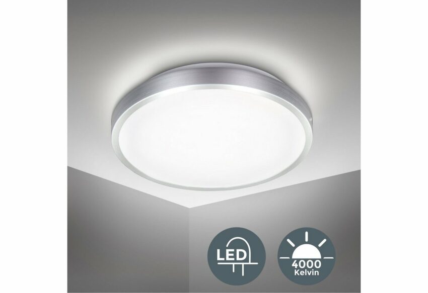 B.K.Licht LED Deckenleuchte, LED Deckenlampe Titan Optik inkl. 15W 1500 Lumen LED-Modul IP20 Ø29cm-Lampen-Ideen für dein Zuhause von Home Trends