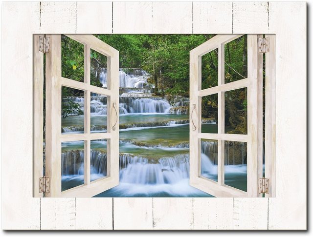 Artland Wandbild »Tiefen Wald Wasserfall -Thailand«, Fensterblick (1 Stück)-Bilder-Inspirationen